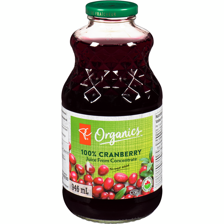 PC Organics - Cranberry - 946 mL - Canadian Distribution