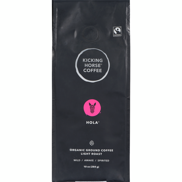 Kicking Horse - Organic Fairtrade Light Roast Ground Coffee, Hola - 284 g - Canadian Distribution