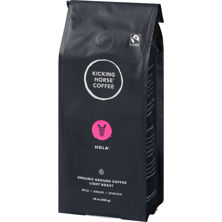 Kicking Horse - Organic Fairtrade Light Roast Ground Coffee, Hola - 284 g - Canadian Distribution