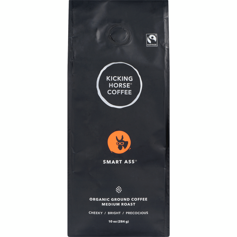 Kicking Horse - Organic Fairtrade Medium Roast Ground Coffee, Smart Ass - 284 g - Canadian Distribution