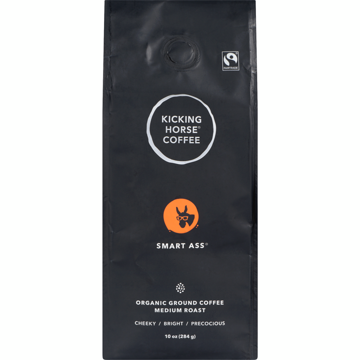 Kicking Horse - Organic Fairtrade Medium Roast Ground Coffee, Smart Ass - 284 g - Canadian Distribution