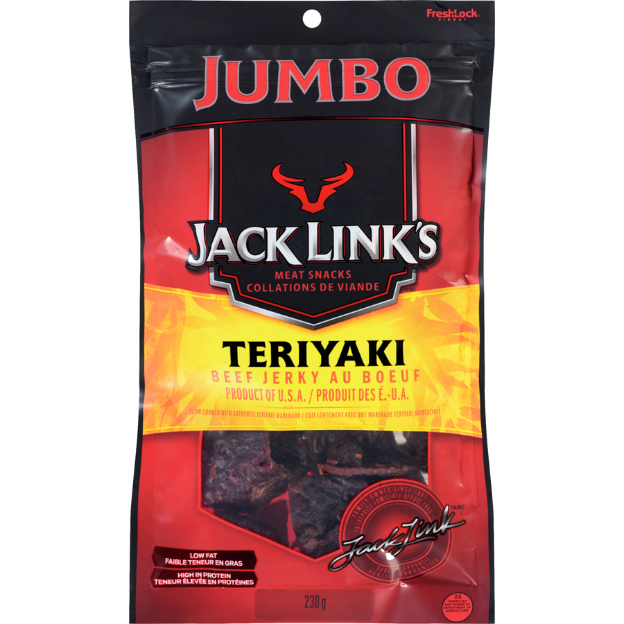 Jack Links - Teriyaki Jerky - 230 g - Canadian Distribution