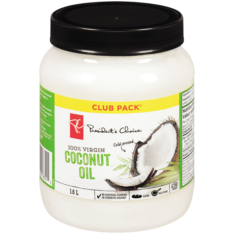 President's Choice - 100% Virgin Cold-Pressed Coconut Oil - 1.6 L - Canadian Distribution