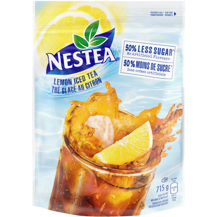 Nestea - Lemon Iced Tea With 50% Less Sugar - 715 g - Canadian Distribution