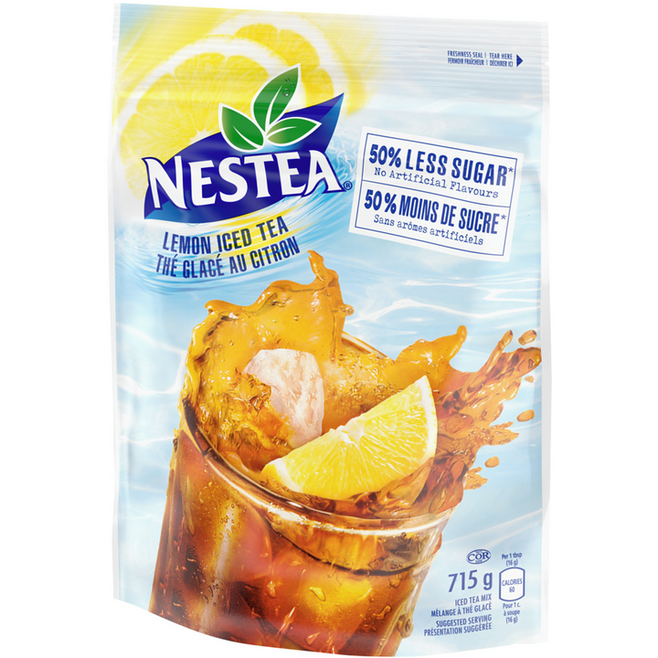 Nestea - Lemon Iced Tea With 50% Less Sugar - 715 g - Canadian Distribution