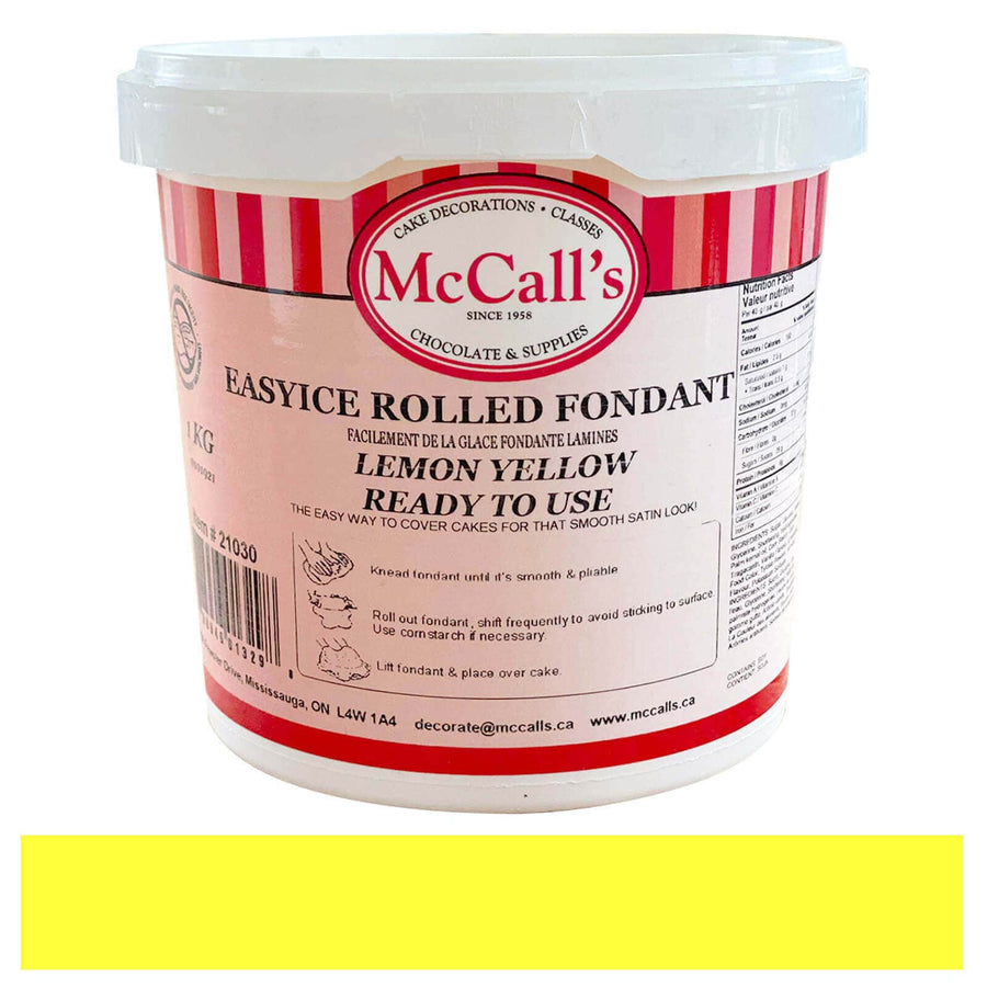 EasyIce Lemon Yellow Rolled Fondant | 1 x 1 kg | Baking Mixes and Ingredients | Canadian Distribution