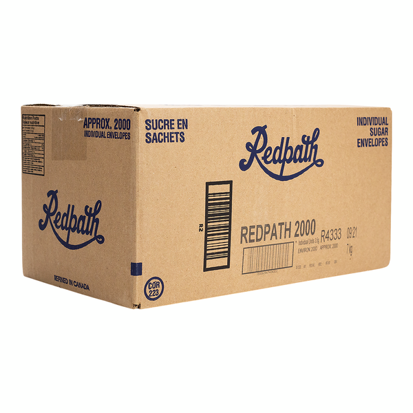 Redpath White Sugar Sachets - 4 x Pack of 2,000 - Grocery and Food Items - Canadian Distribution