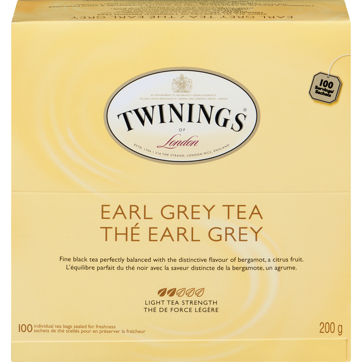 Twinings - 100ct Earl Grey - 100 each - Canadian Distribution