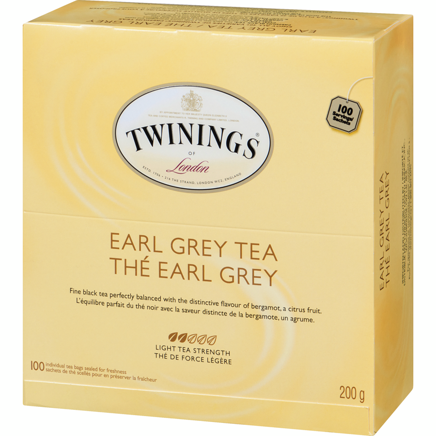 Twinings - 100ct Earl Grey - 100 each - Canadian Distribution