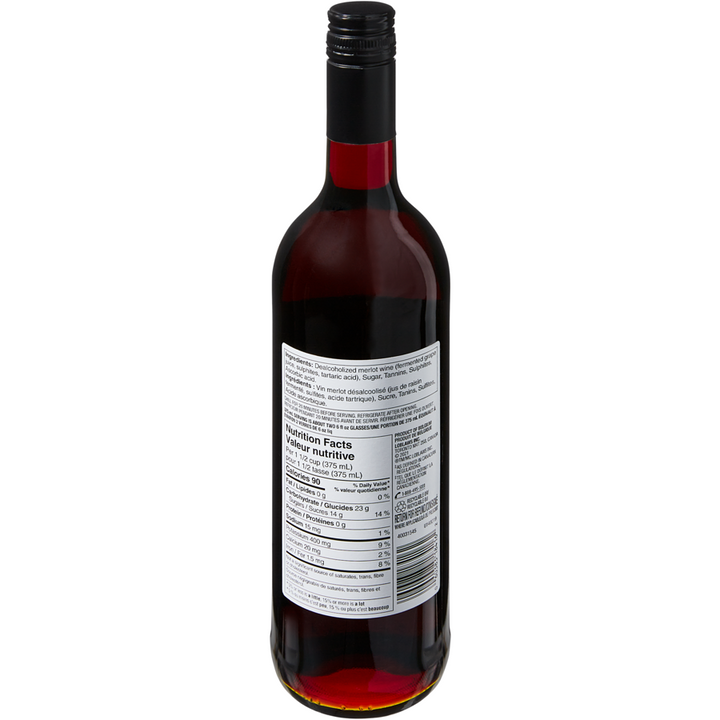 President's Choice - Merlot Dealcoholized Wine - 750 mL - Canadian Distribution