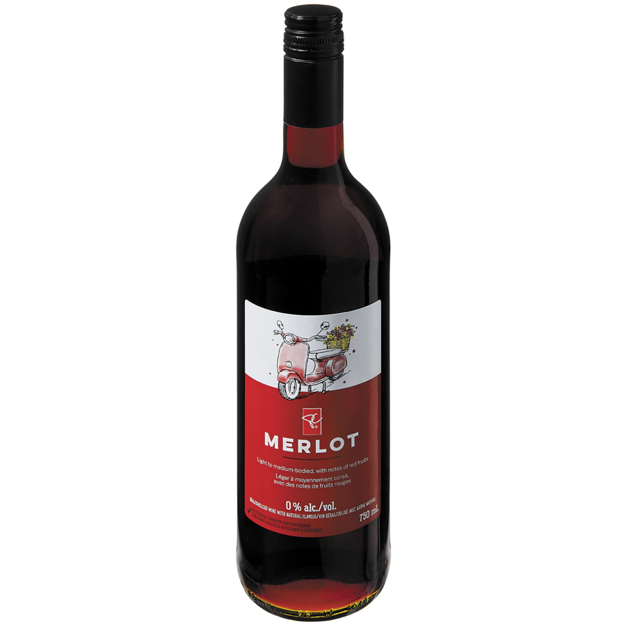 President's Choice - Merlot Dealcoholized Wine - 750 mL - Canadian Distribution