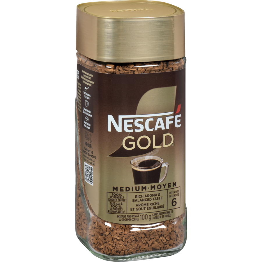 Nescafe - GOLD Instant and Roast & Ground Medium Coffee - 100 g - Canadian Distribution