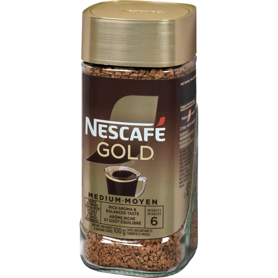 Nescafe - GOLD Instant and Roast & Ground Medium Coffee - 100 g - Canadian Distribution