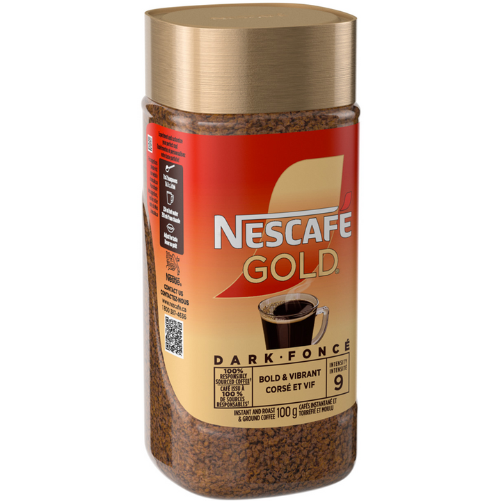 Nescafe - Gold Dark Roast Instant and Roast & Ground Coffee - 100 g - Canadian Distribution