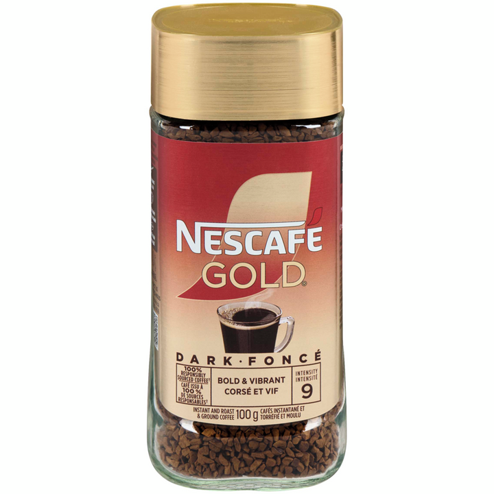 Nescafe - Gold Dark Roast Instant and Roast & Ground Coffee - 100 g - Canadian Distribution