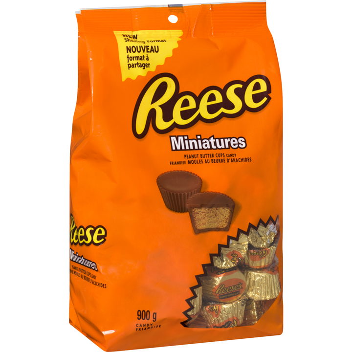 Reese's - Miniatures PEANUT BUTTER CUPS Candy - 900 g - Canadian Distribution