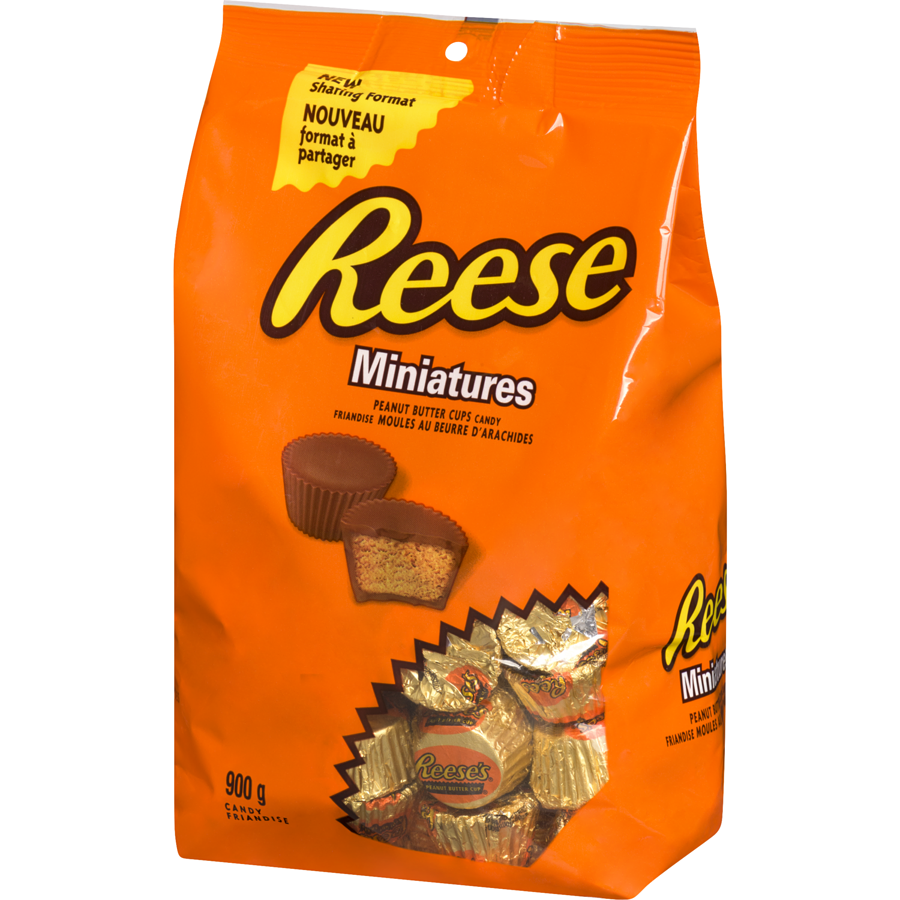 Reese's - Miniatures PEANUT BUTTER CUPS Candy - 900 g - Canadian Distribution