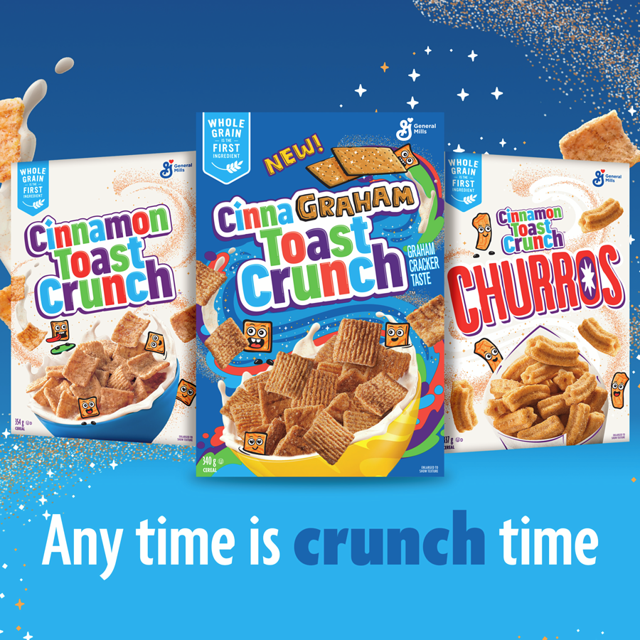 General Mills - Cinnamon Toast Crunch Breakfast Cereal, Family Size, Whole Grains - 591 g - Canadian Distribution