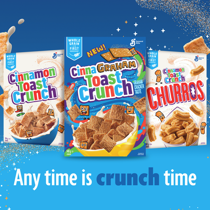 General Mills - Cinnamon Toast Crunch Breakfast Cereal, Family Size, Whole Grains - 591 g - Canadian Distribution