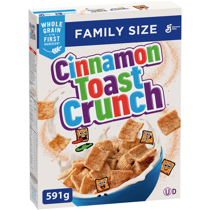 General Mills - Cinnamon Toast Crunch Breakfast Cereal, Family Size, Whole Grains - 591 g - Canadian Distribution