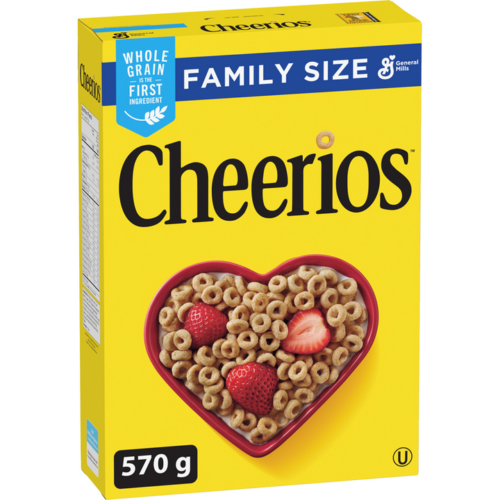 General Mills - Original Cheerios Breakfast Cereal, Family Size, Whole Grains - 570 g - Canadian Distribution