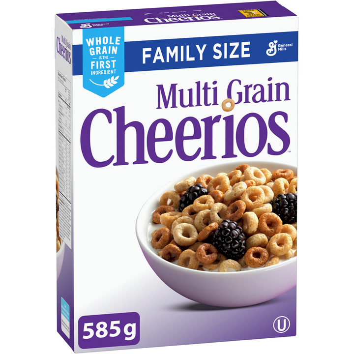 General Mills - Multi Grain Cheerios Breakfast Cereal, Family Size, Whole Grains - 585 g - Canadian Distribution