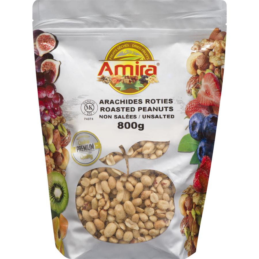 Amira - Roasted Peanuts Unsalted - 800 g - Canadian Distribution