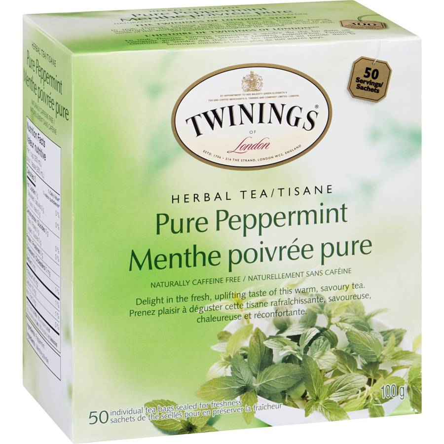 Twinings - 50ct Pure Peppermint - 50 each - Canadian Distribution