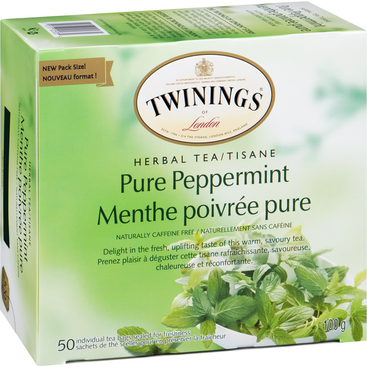 Twinings - 50ct Pure Peppermint - 50 each - Canadian Distribution