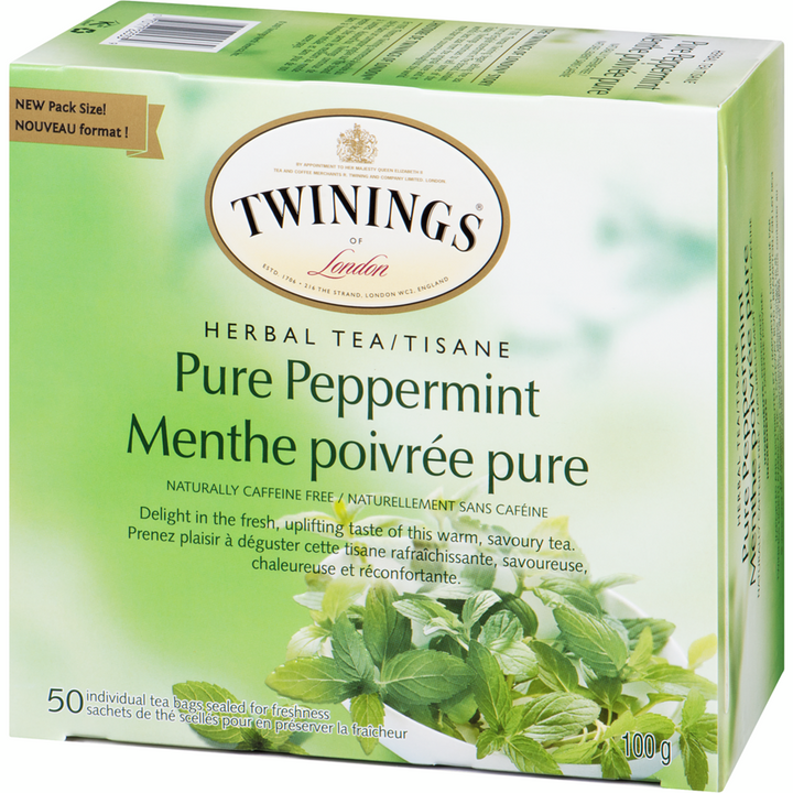 Twinings - 50ct Pure Peppermint - 50 each - Canadian Distribution