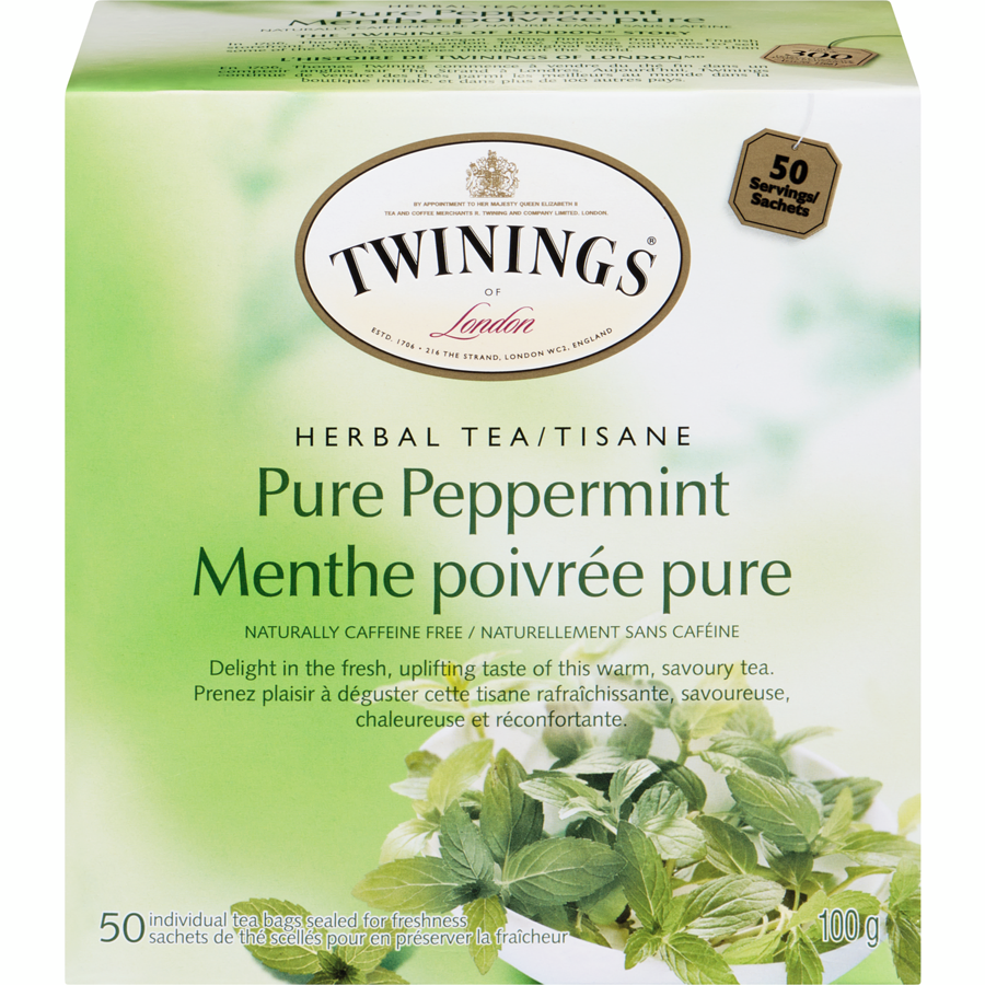 Twinings - 50ct Pure Peppermint - 50 each - Canadian Distribution