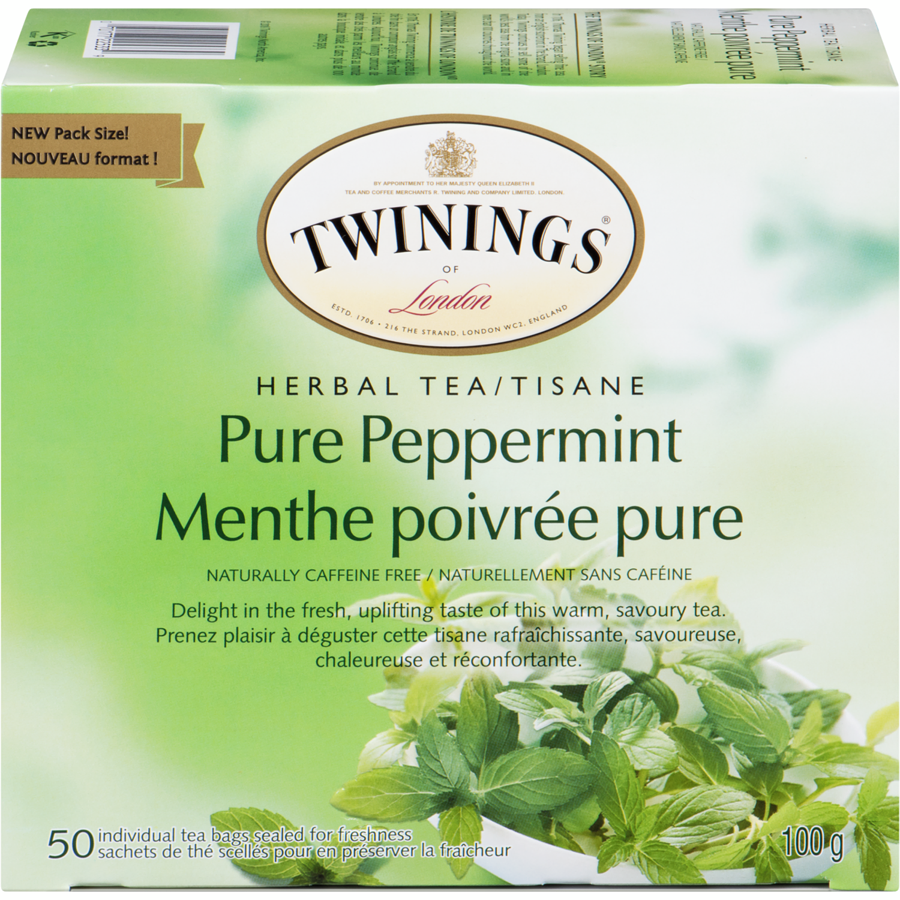 Twinings - 50ct Pure Peppermint - 50 each - Canadian Distribution