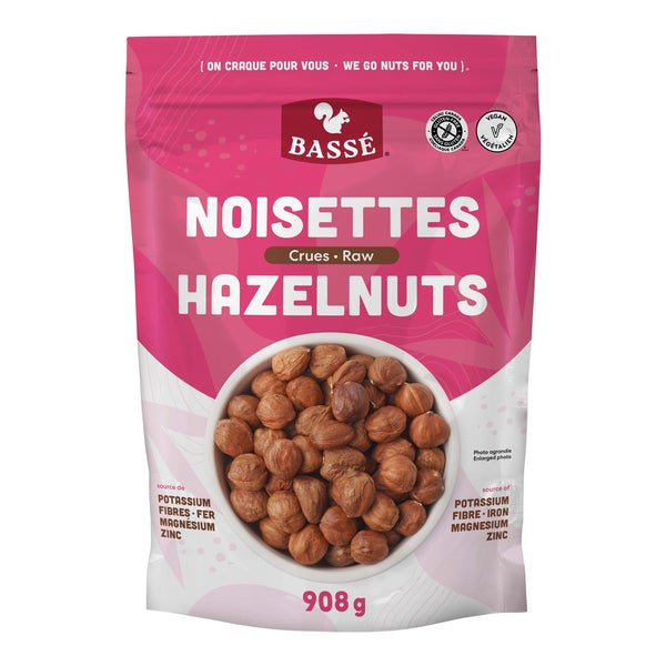 Raw Hazelnuts - 4 x 908 g - Bassé - Canadian Distribution