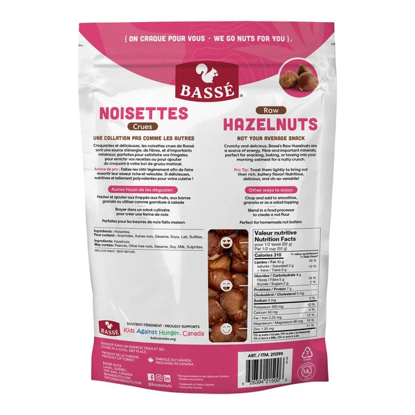 Noisettes crues - 4 x 908 g - Bassé - Distribution canadienne - Livraison gratuite au Canada pour les commandes de plus de 199 $ CA