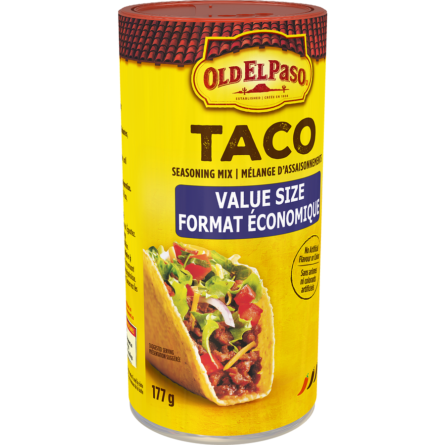 Old El Paso - Taco Seasoning Mix, Value Size - 177 g - Canadian Distribution