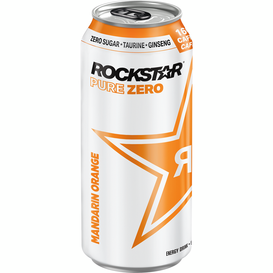 Rockstar - Pure Zero Mandarin 12-Can - Case - 12 x 473 ml - Canadian Distribution