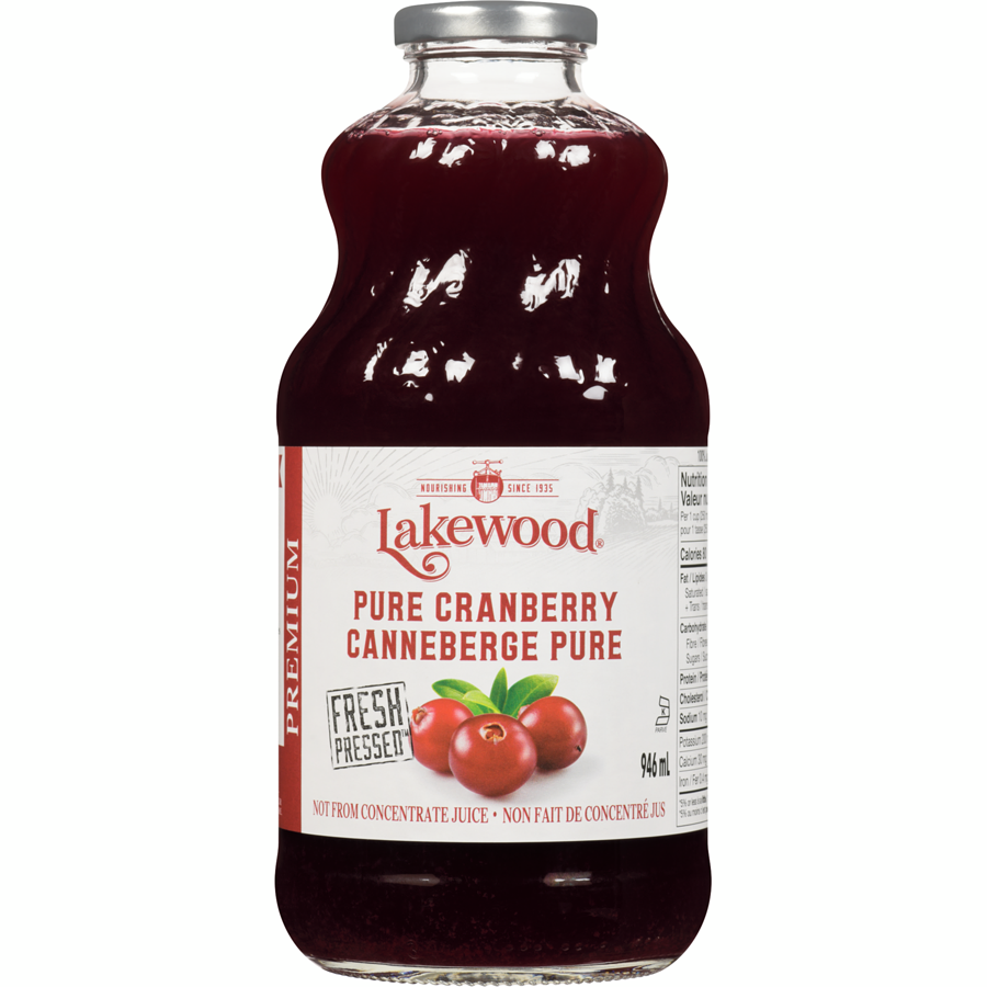 Lakewood - Pure Cranberry 100% Juice - 946 mL - Canadian Distribution