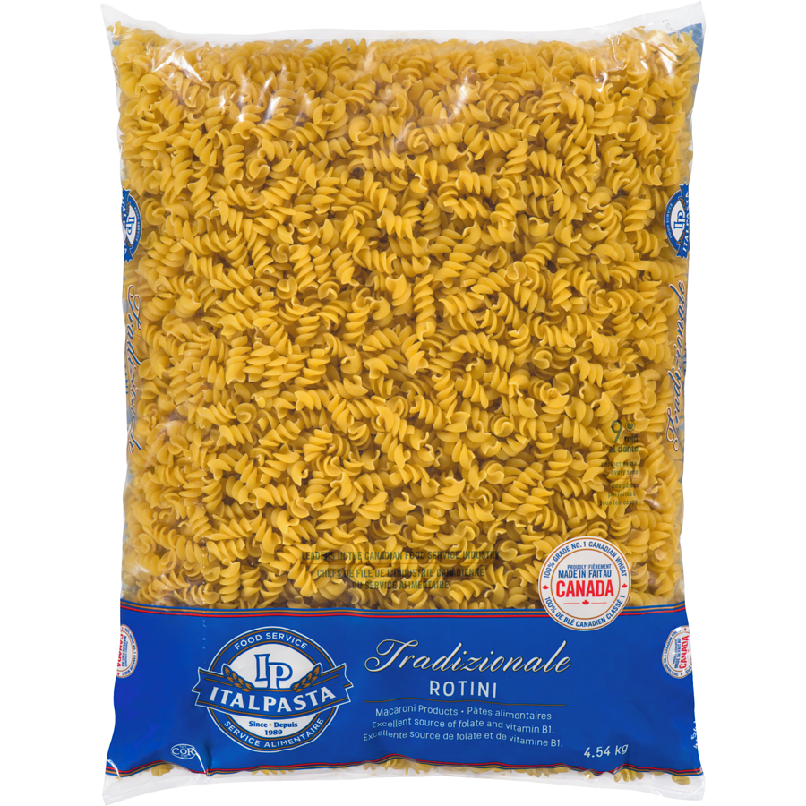 Italpasta - Pasta, Tradizionale Macaroni Products Rotini 4.54 - 4.54 kg - Canadian Distribution