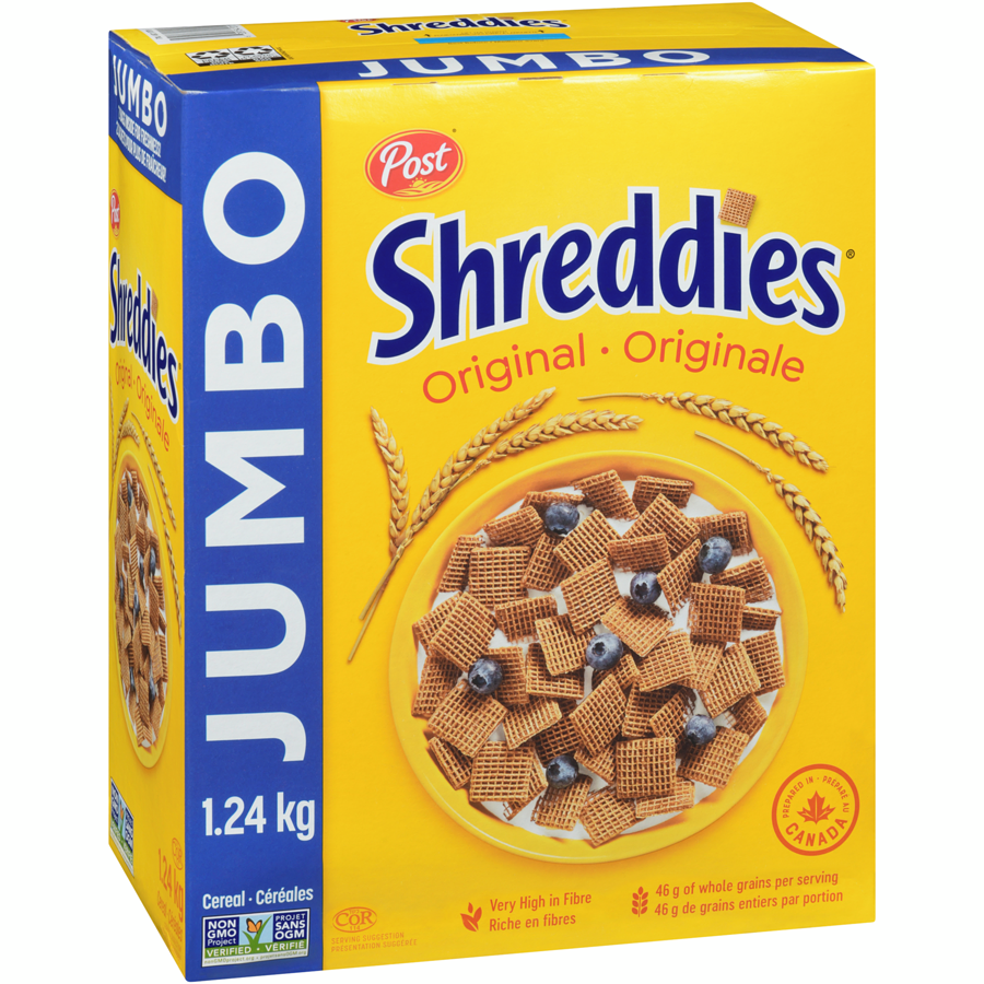 Shreddies - Shreddies Cereal Original Jumbo - 1.24 kg - Canadian Distribution