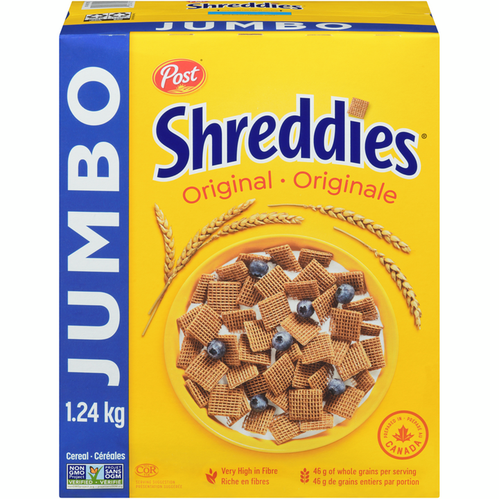 Shreddies - Shreddies Cereal Original Jumbo - 1.24 kg - Canadian Distribution