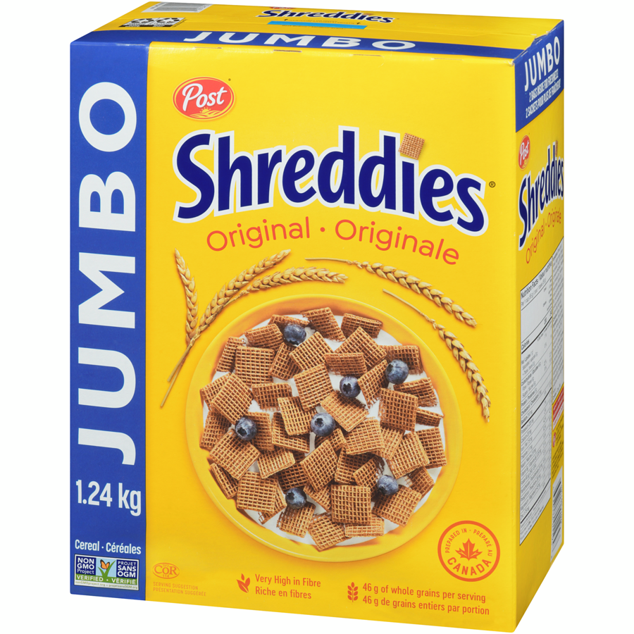 Shreddies - Shreddies Cereal Original Jumbo - 1.24 kg - Canadian Distribution