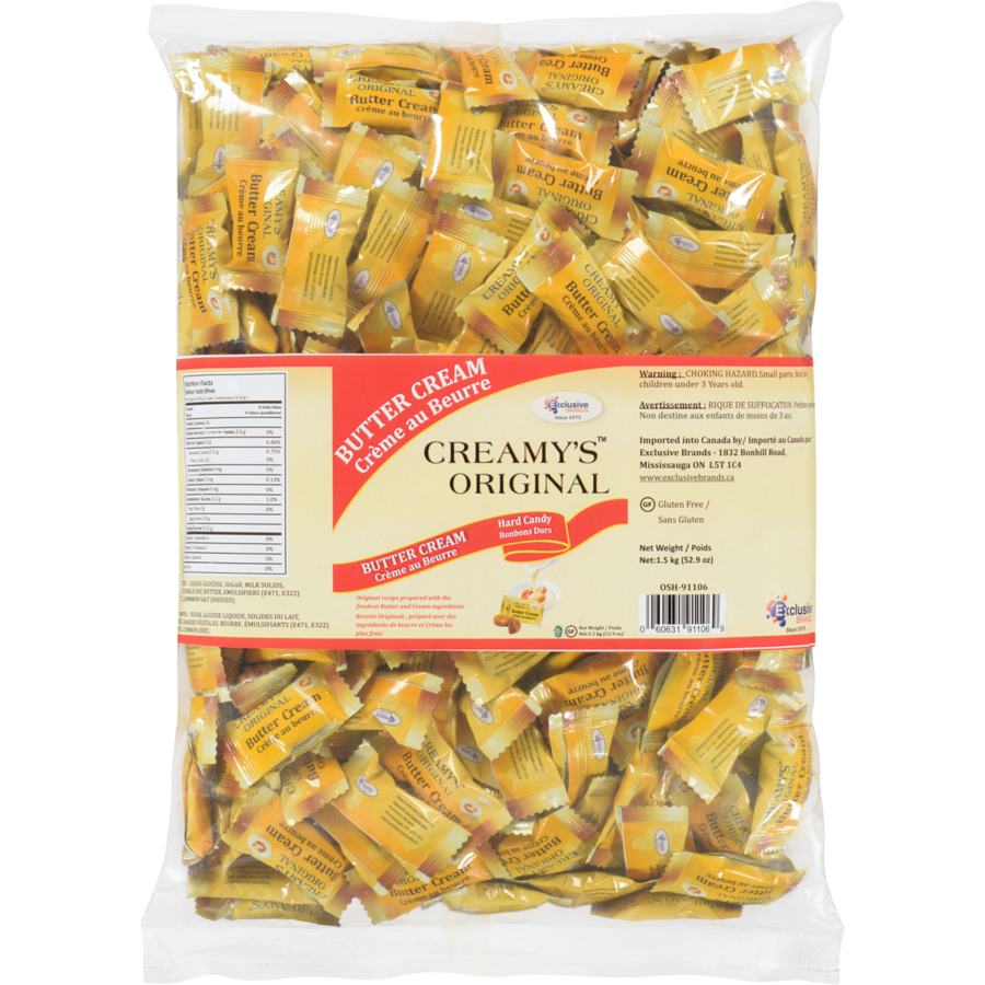 Exclusive Brands - Creamy Butter Cream Bulk Candy - 1.5 kg - Canadian Distribution