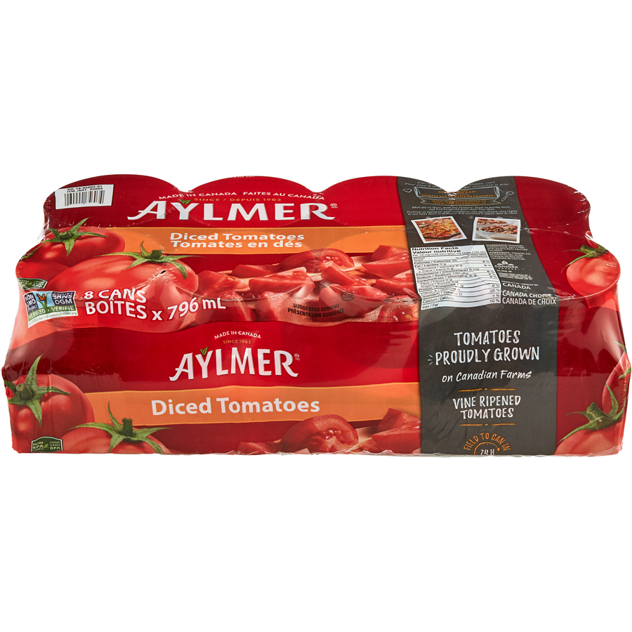 Aylmer - Tomatoes Diced, Club Pack - Case - 8 x 796 ml - Canadian Distribution