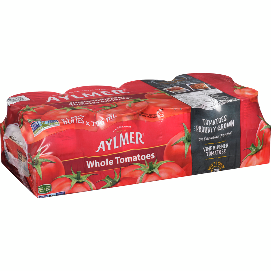 Aylmer - Accents Tomatoes Whole, Club Pack - Case - 8 x 796 ml - Canadian Distribution