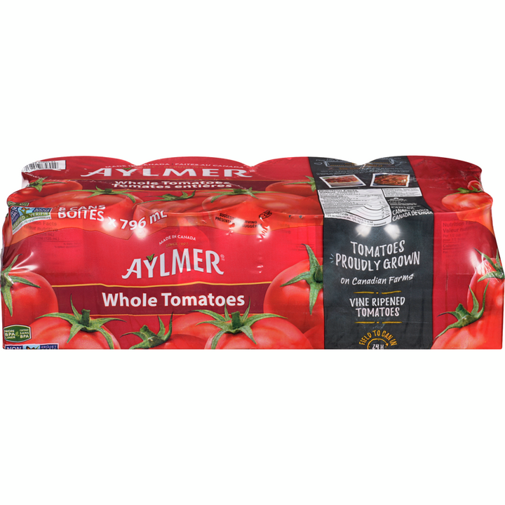 Aylmer - Accents Tomatoes Whole, Club Pack - Case - 8 x 796 ml - Canadian Distribution