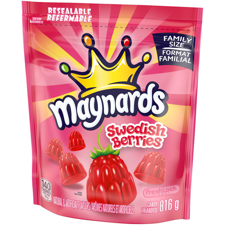 Maynards - Swedish Berries Candy, Gummy Candy, Family Size, Bulk Candy - 816 g - Canadian Distribution