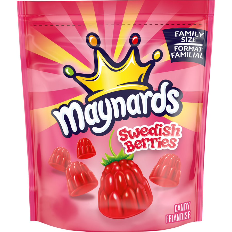 Maynards - Swedish Berries Candy, Gummy Candy, Family Size, Bulk Candy - 816 g - Canadian Distribution