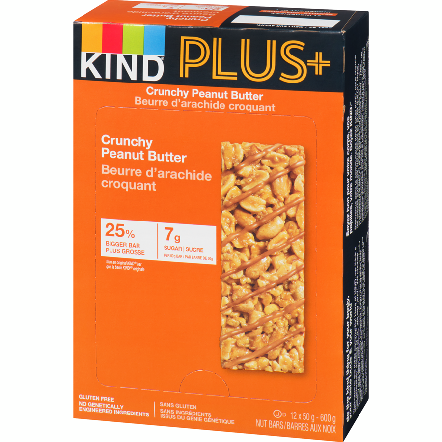 Kind Bar - Fuel Crunchy Peanut Butter Bars - Case - 12 x 50 g - Canadian Distribution