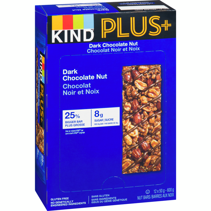 Kind Bar - Fuel Dark Chocolate Nut Bars - Case - 12 x 50 g - Canadian Distribution