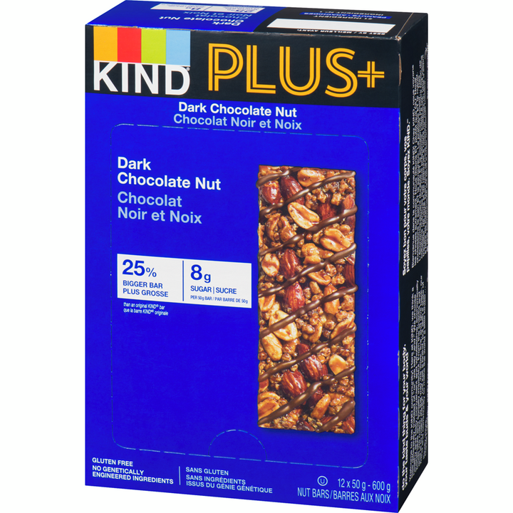 Kind Bar - Fuel Dark Chocolate Nut Bars - Case - 12 x 50 g - Canadian Distribution